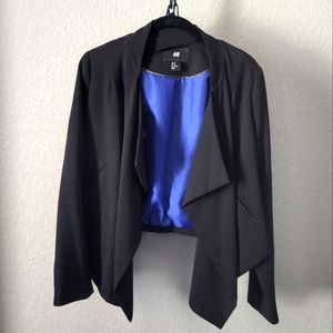 H&M Black Crop Blazer size 8
